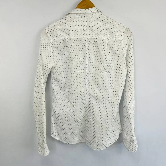 Frank & Eileen Barry White Printed Crinkle Shirt - Picture 4 of 12